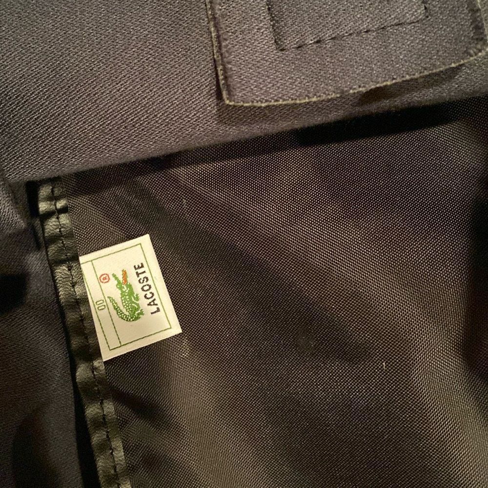 Extra Large Vintage 1990s Lacoste Travel Weekender Luggage Backpack- Black - Picture 13 of 13